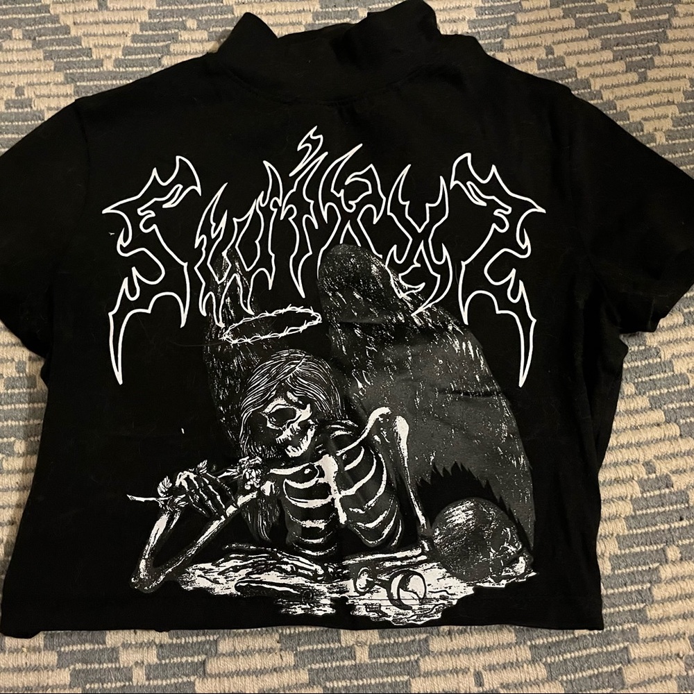 *reserved* skull buckle top ⛓☠️